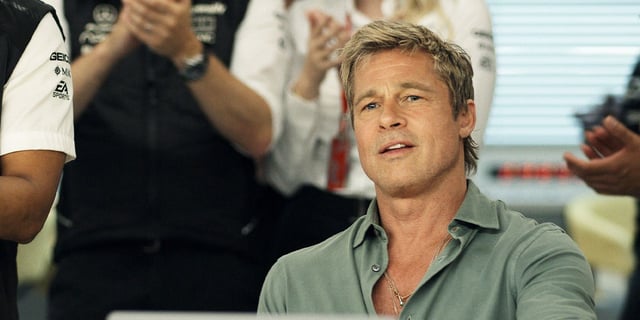 Brad Pitt as Sonny Hayes in F1: The Movie