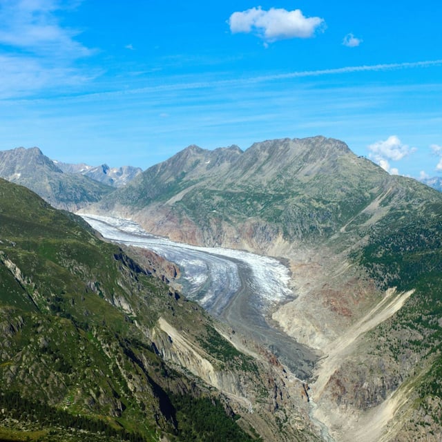 Ein Gletscher in Wallis. 