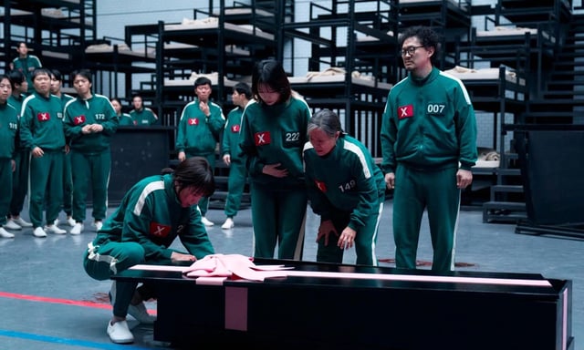 Image promotionnelle de la saison 3 de Squid Game, diffusé sur Netflix.