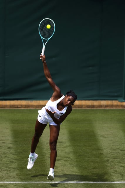Tennis - Wimbledon - All England Lawn Tennis and Croquet Club, London, Britain - June 28, 2025 Coco Gauff of the U.S. during a practice session REUTERS/Andrew Couldridge