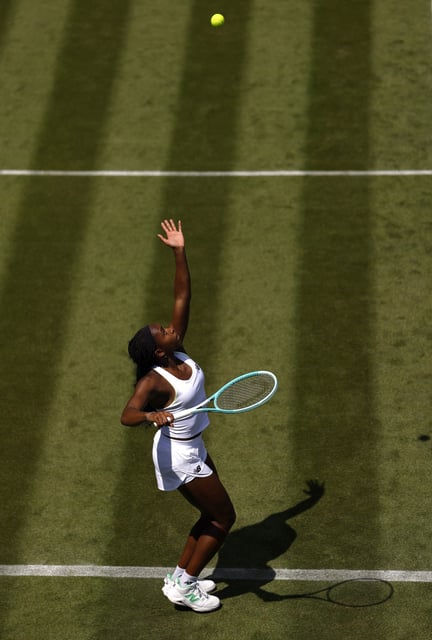 Tennis - Wimbledon - All England Lawn Tennis and Croquet Club, London, Britain - June 28, 2025 Coco Gauff of the U.S. during a practice session REUTERS/Andrew Couldridge