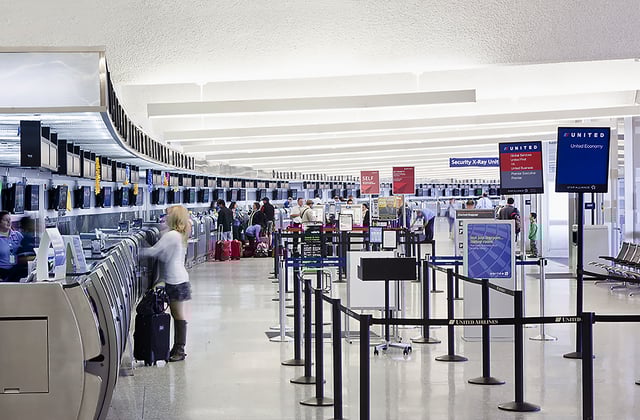 Terminal 1 at Oakland International Airport (OAK) is home to Alaska Airlines, Allegiant Air, Arkefly, Delta, Hawaiian Air, JetBlue, SATA, Spirit Airways, US Airways, and Volaris. OAK, located at 1 Airport Dr, in Oakland, Calif., is about 10 miles south of downtown Oakland and across from San Francisco on the other side of San Francisco Bay. (Oakland International Airport via Bay City News)