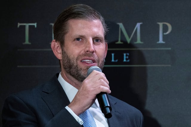 Avec son frère Don Jr, Eric Trump est le patron de la Trump Organization, la holding familiale qui comprend des activités croissantes de cryptomonnaies.