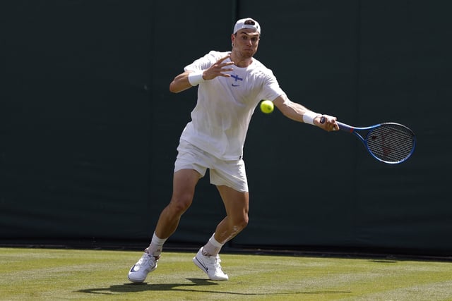 Tennis - Wimbledon - All England Lawn Tennis and Croquet Club, London, Britain - June 28, 2025 Britain's Jack Draper during a practice session REUTERS/Andrew Couldridge