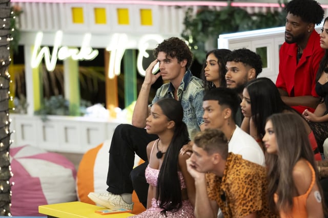 LOVE ISLAND USA – Episode 722 – Pictures (L-R) Nicolas &#34;Nic&#34; Vansteenberghe, Amaya Espinal, Cierra Ortega, Austin Shepard, Zak Srakaew, Bryan Arenales, Andreina Santos, Jaden Duggar, and Chris Seeley.