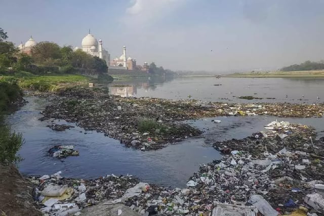Yamuna stretch near Taj Mahal chokes on microplastics, study finds