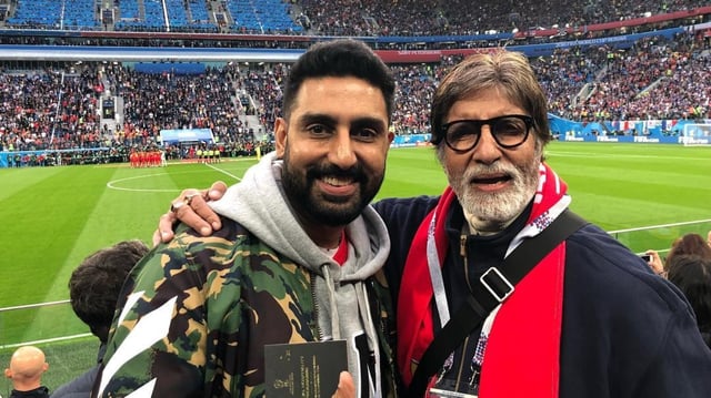 Amitabh Bachchan is proud of his son Abhishek Bachchan.