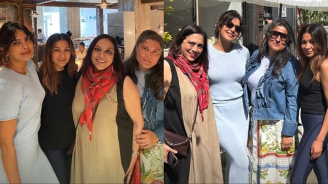 Priyanka Chopra met Pakistan's Sharmeen Obaid Chinoy and Mira Nair in the US.
