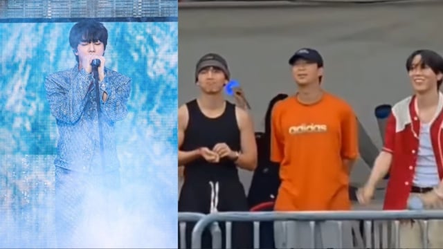 Taehyung, Namjoon, and J-Hope attended Jin's concert in Goyang.