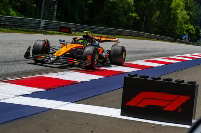McLaren&#39;s British driver Lando Norris drives during the third practice session at the Red Bull Ring race track in Spielberg, Austria, on June 28, 2025, ahead of the Formula One Austrian Grand Prix.