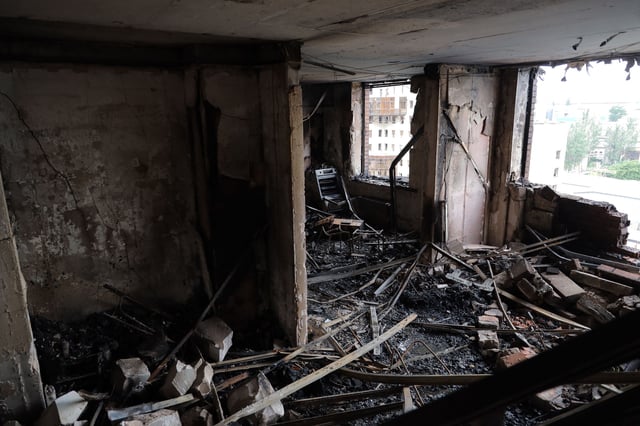This residential building in Odesa was hit by a Russian drone on June 28, 2025.