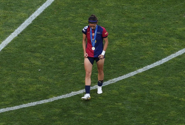 Soccer Football - Women's Champions League - Final - Arsenal v FC Barcelona - Estadio Jose Alvalade, Lisbon, Portugal - May 24, 2025 FC Barcelona's Aitana Bonmati looks dejected after the match REUTERS/Violeta Santos Moura/File Photo