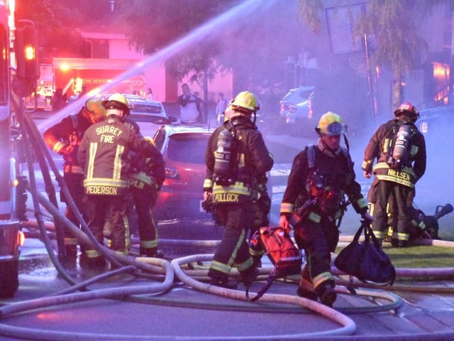 File photo of a Surrey Fire Service crew.
