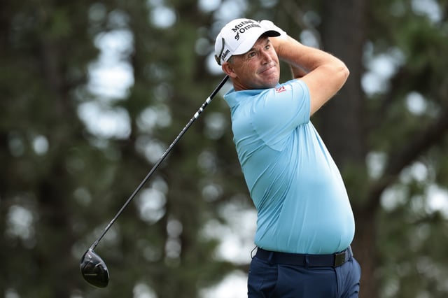 COLORADO SPRINGS, COLORADO - JUNE 29: Padraig Harrington of Ireland hits a tee shot on the sixth hole during the final round of the U.S. Senior Open Championship 2025 at Broadmoor Golf Club on June 29, 2025 in Colorado Springs, Colorado. (Photo by Andrew Wevers/Getty Images)