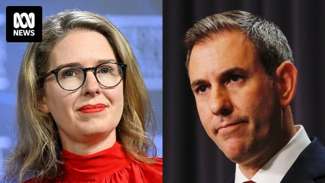 A composite image of close ups of Danielle Wood and Jim Chalmers.