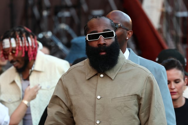 LA Clippers guard James Harden attends Louis Vuitton Menswear Spring/Summer 2026 collection show during Men's Fashion Week in Paris, France, June 24, 2025. REUTERS/Gonzalo Fuentes/File Photo