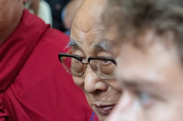 Tibetan spiritual leader, the Dalai Lama, arrives at his hotel in New York City, U.S., June 23, 2024. REUTERS/Jeenah Moon/File photo