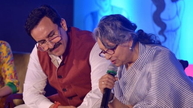 Saif Ali Khan, left, and Sharmila Tagore