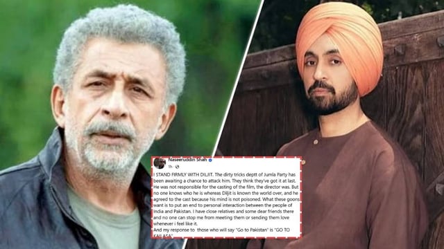Naseeruddin Shah backs Diljit Dosanjh | Image: Instagram 