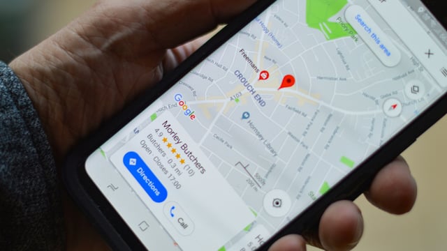 A blurred house stands out on a digital map, hinting at the choices people make between privacy and convenience every day.