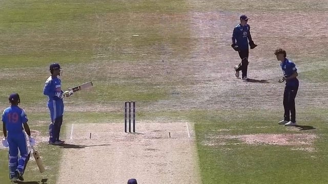 India U119 vs England U19: Left-handed batter Vaibhav Suryavanshi was given a fiery send-off by home pacer Jack Home. 