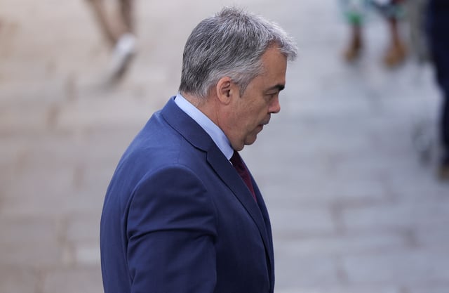 Former Spanish Socialist lawmaker Santos Cerdan arrives to testify before a Supreme Court investigating judge in an alleged corruption case affecting the ruling Socialist Party in Madrid, Spain, June 30, 2025. REUTERS/Juan Medina