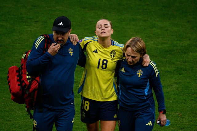 Schweden-Star Fridolina Rolfö verletzte sich beim Nations-League-Spiel gegen Dänemark.