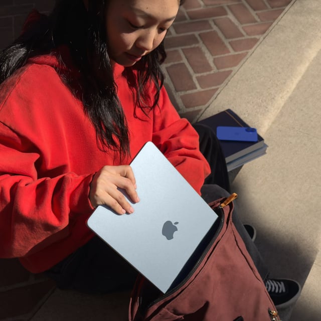 The new, affordable MacBook could be an ideal choice for students. (Pictured: MacBook Air). 