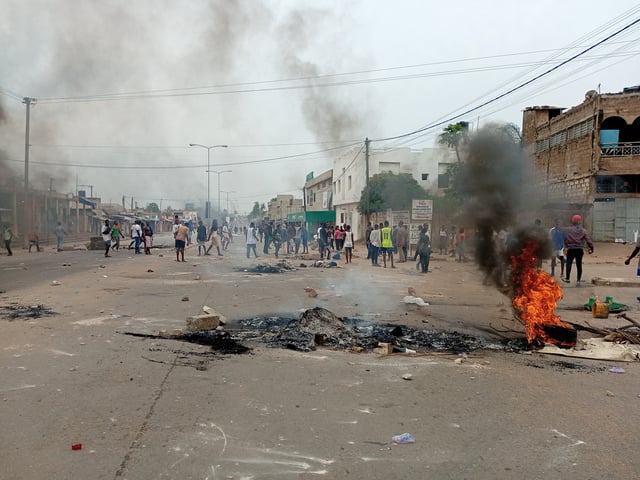 People protest against Togo's longtime leader, Faure Gnassingbe, in Lome, Togo June 26, 2025.REUTERS/ Alice Lawson