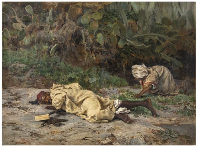 "Los escuchas marroquíes", de Antonio Muñoz Degrain (1879).