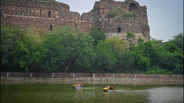 Visitors enjoy 20-minute boat rides. (Sanchit Khanna/HT Photo)