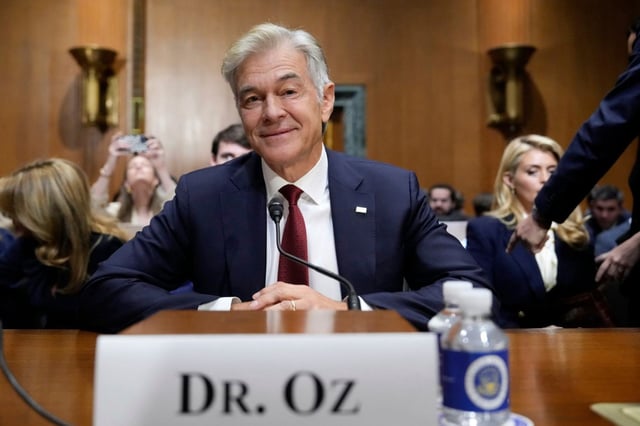 Centers for Medicare and Medicaid Services Administrator Dr. Mehmet Oz joined DOJ, FBI and DEA officials for a news conference on the takedown, saying &#34;The fact that it&#39;s even possible that you could have $15 billion to play in this endeavor is shameful.&#34; (BEN CURTIS/AP FILE)