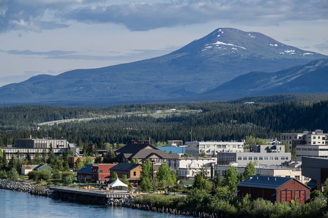Firefighters from Prince Edward Island are joining the Yukon wildfire fight. A view of downtown Whitehorse, Yukon is shown on Monday, June 24, 2024. THE CANADIAN PRESS/Mike Thomas