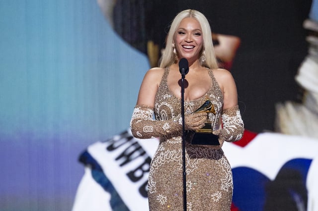 LOS ANGELES, CALIFORNIA - FEBRUARY 02: Beyoncé is seen onstage at the 67th annual GRAMMY Awards on February 02, 2025 in Los Angeles, California. (Photo by Emma McIntyre/Getty Images for The Recording Academy )