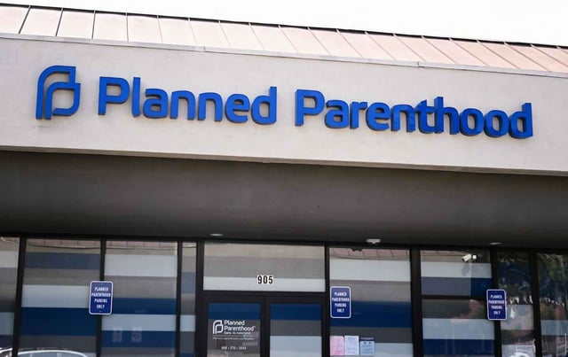 Planned Parenthood signage in Inglewood, California, on May 16, 2023.