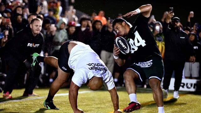 No goals, no teammates, this competition is about two people running towards each other until they collide.