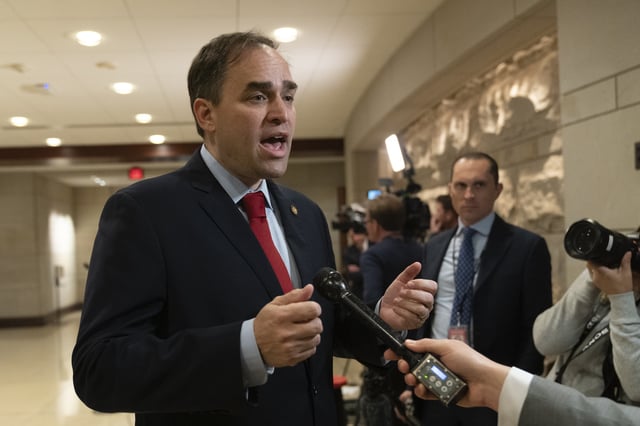 FILE - Rep. Wiley Nickel, D-N.C., speaks to reporters on Capitol Hill in Washington, Nov. 14, 2022. (AP Photo/Manuel Balce Ceneta, File)