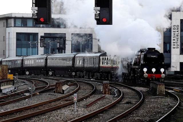 Britain's Prince Charles arrives on the Royal Train, pulled by a steam locomotive, at Cardiff Central Rail Station in Cardiff, Britain, December 7, 2018. REUTERS/Rebecca Naden/File Photo