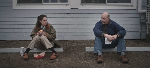 Eva Victor, left, and John Carroll Lynch in a scene from “Sorry, Baby.” 