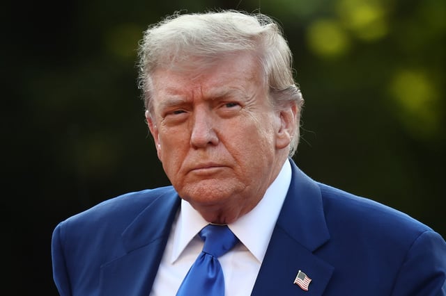 President Donald Trump arrives to Social Dinner of the NATO Summit, at Palace Huis ten Bosch in The Hague, Netherlands on June 24, 2025.