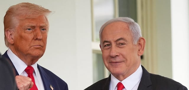 Donald Trump begrüßte Israels Ministerpräsident Benjamin Netanjahu im April im Weißen Haus