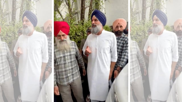Screenshot showing SAD leader Bikram Singh Majithia before being arrested in Amritsar | X/@bsmajithia | PTI