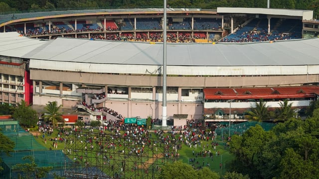 Power to the stadium is currently being maintained through generators.