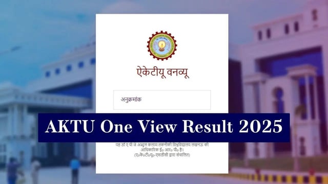 AKTU One View Results Announced at aktu.ac.in; Steps to Check