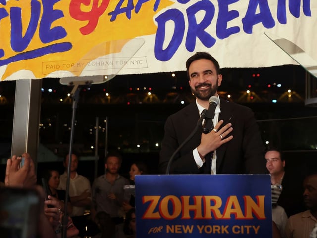 Der demokratische Bürgermeisterkandidat Zohran Mamdani in New York City.