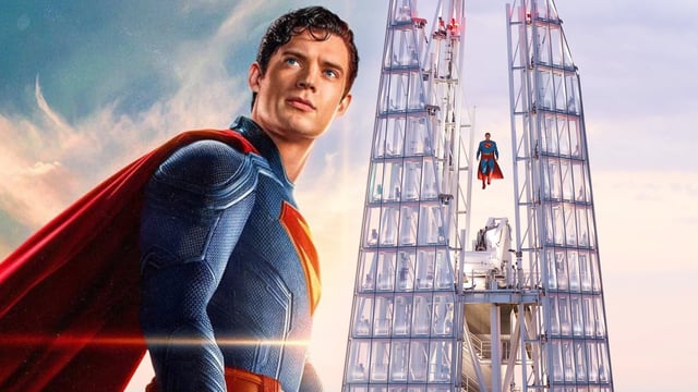 David Corenswet as Superman and the publicity stunt above the Shard in London