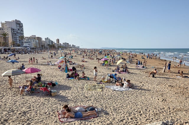 Una imagen de la playa de Gandia