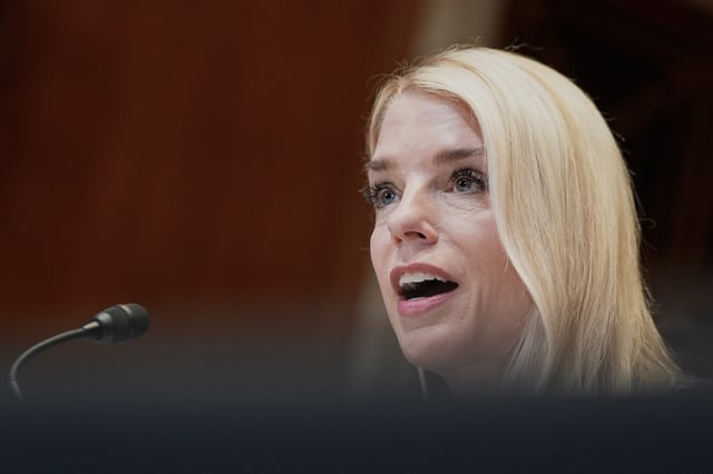 Attorney General Pam Bondi testifies during a Senate Appropriations Committee hearing on the President's Fiscal Year 2026 Budget on Capitol Hill, Wednesday, June 25, 2025, in Washington. (AP Photo/Mariam Zuhaib)