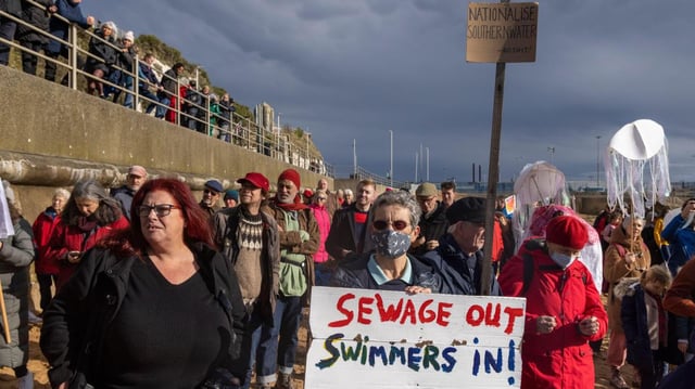 Southern Water has faced protests about the release of untreated sewage into the ocean