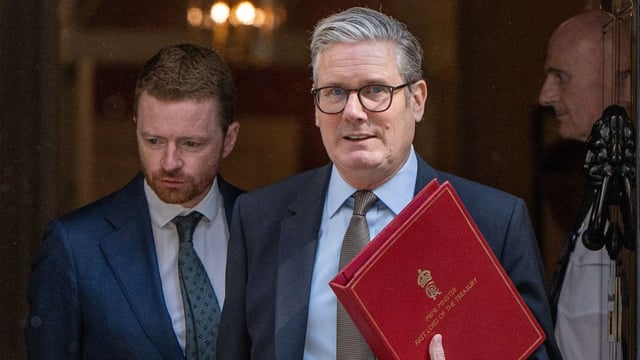 Morgan McSweeney and Keir Starmer leaving No 10